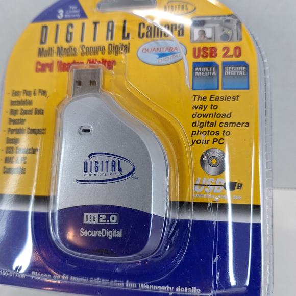 Digital Concepts USB 2.0 Digital Camera MMC/SD Card Reader/Writer - Untested - Picture 7 of 7